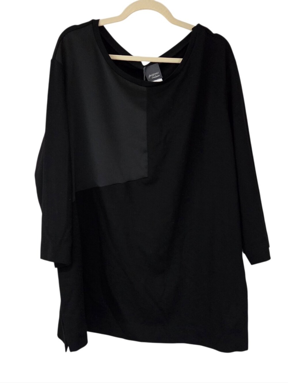 Marina Rinaldi Women's Black Orma Pullover T-Shirt Size 22W (XL) NWT